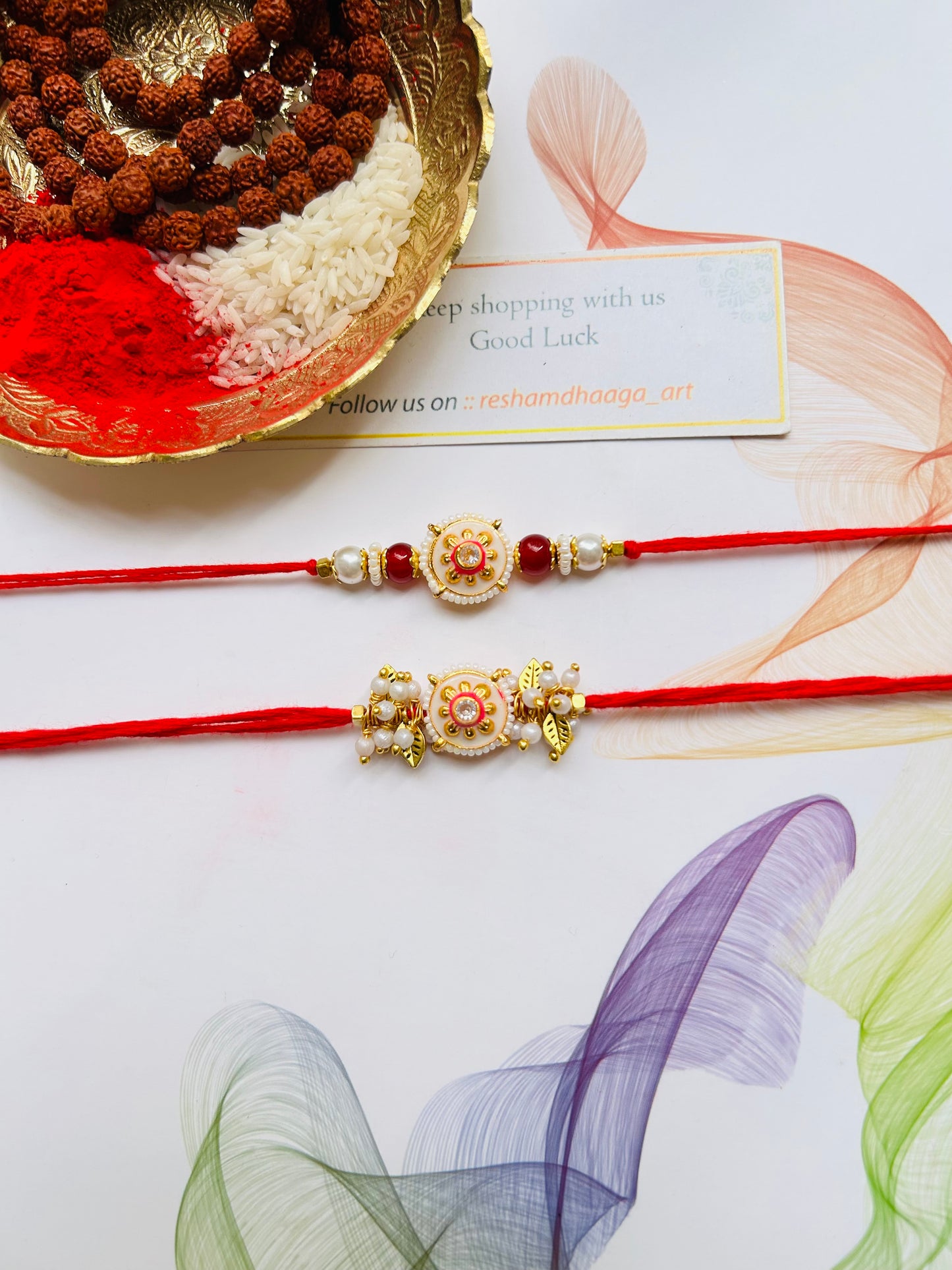 Kundan Couple Rakhi