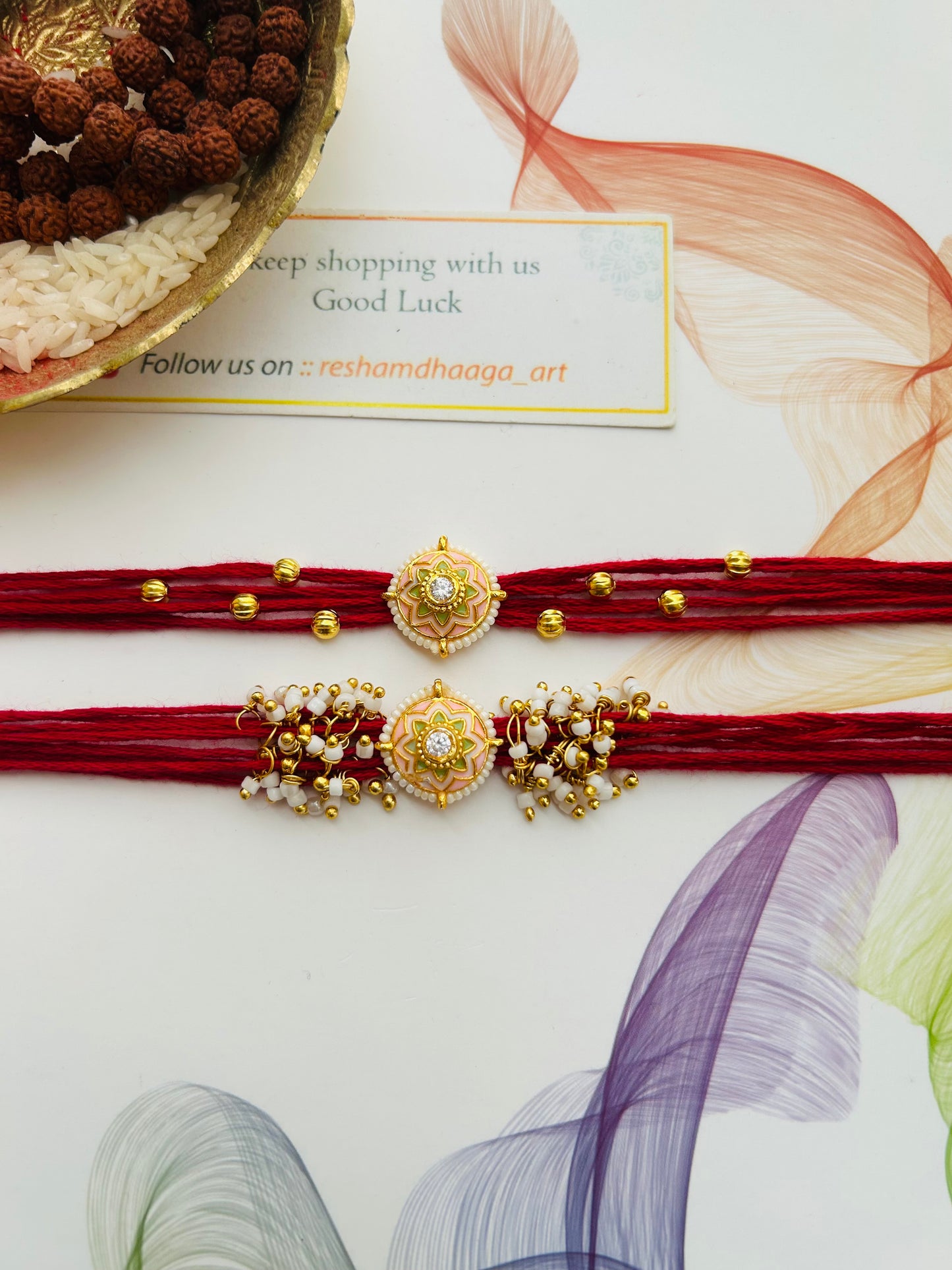Kundan Couple Rakhi
