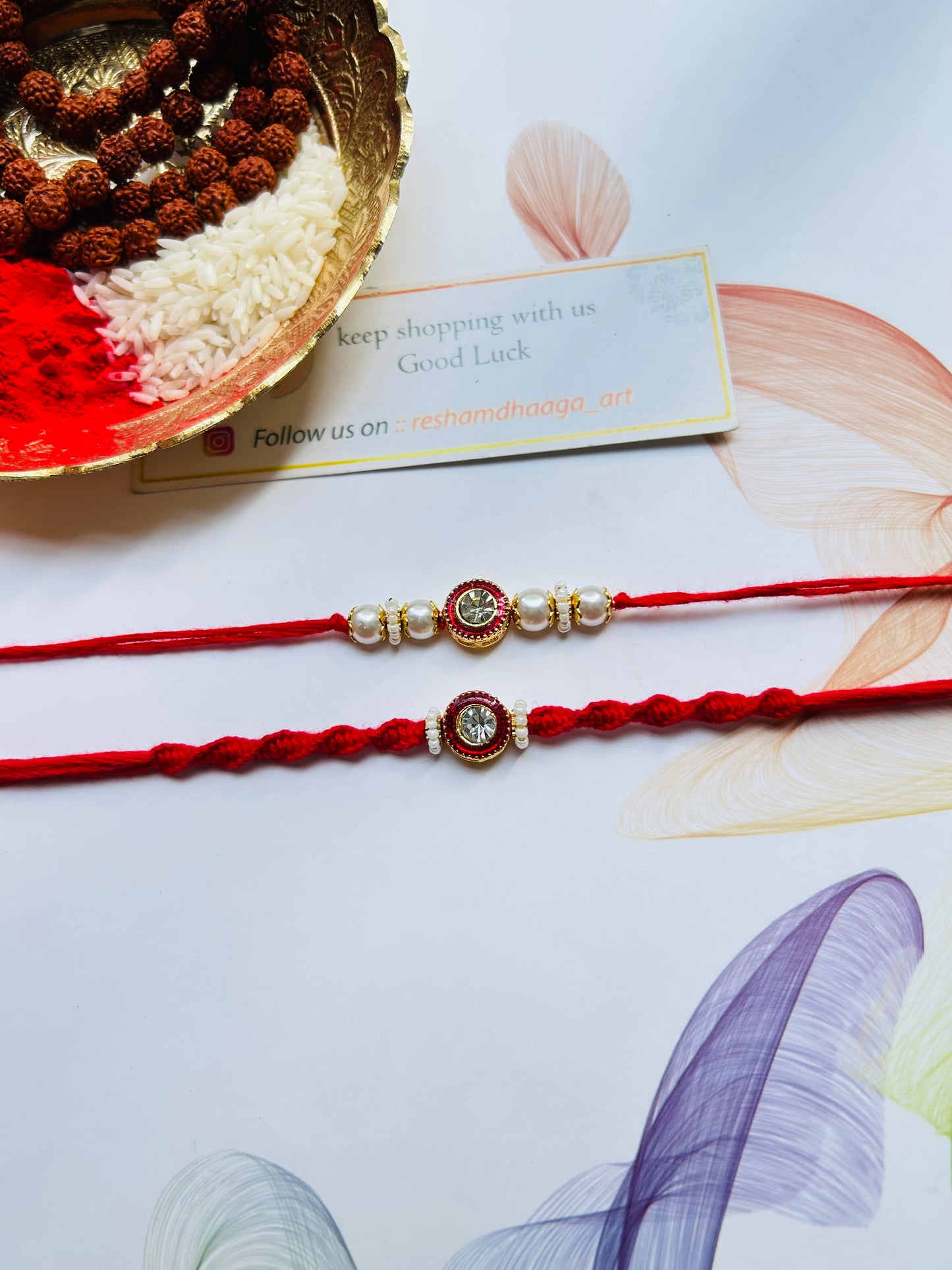 Kundan Couple Rakhi