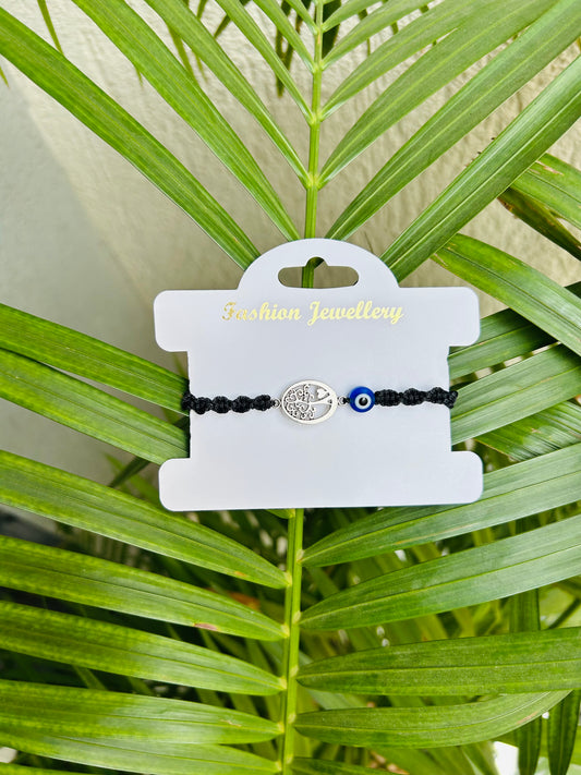 Tree of love pendant with evileye Unisex bracelet