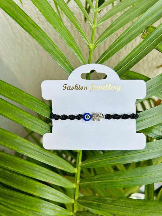 Elephant with evileye couple bracelet