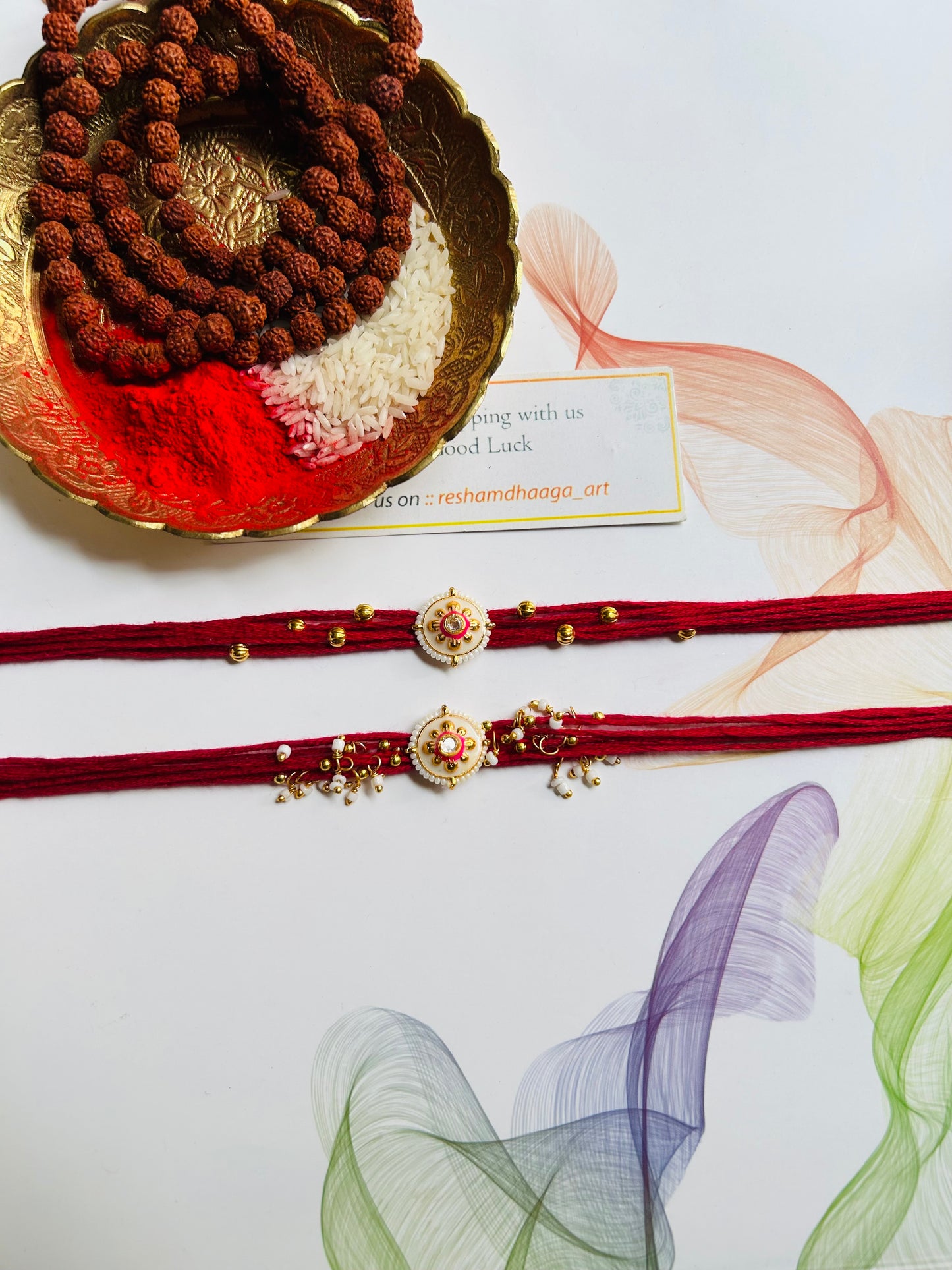 Kundan Couple Rakhi
