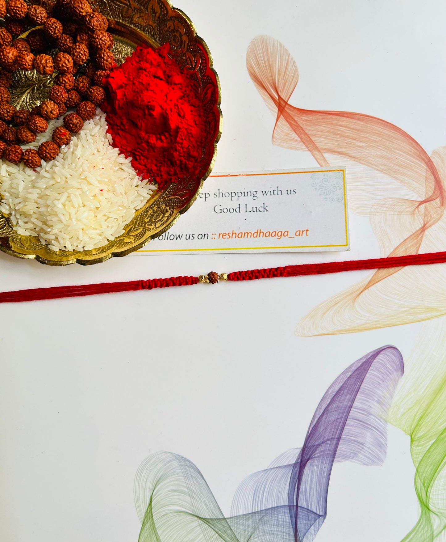 Rudraksh anti-tarnish rakhi
