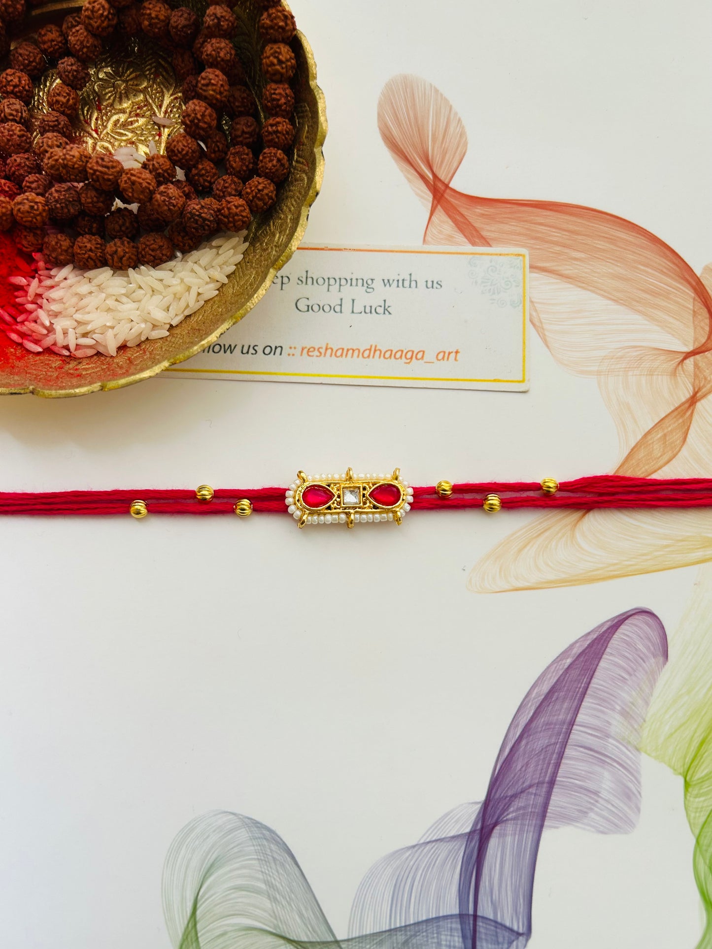 Elegant Kundan Rakhi
