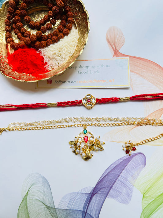 Kundan Couple Rakhi