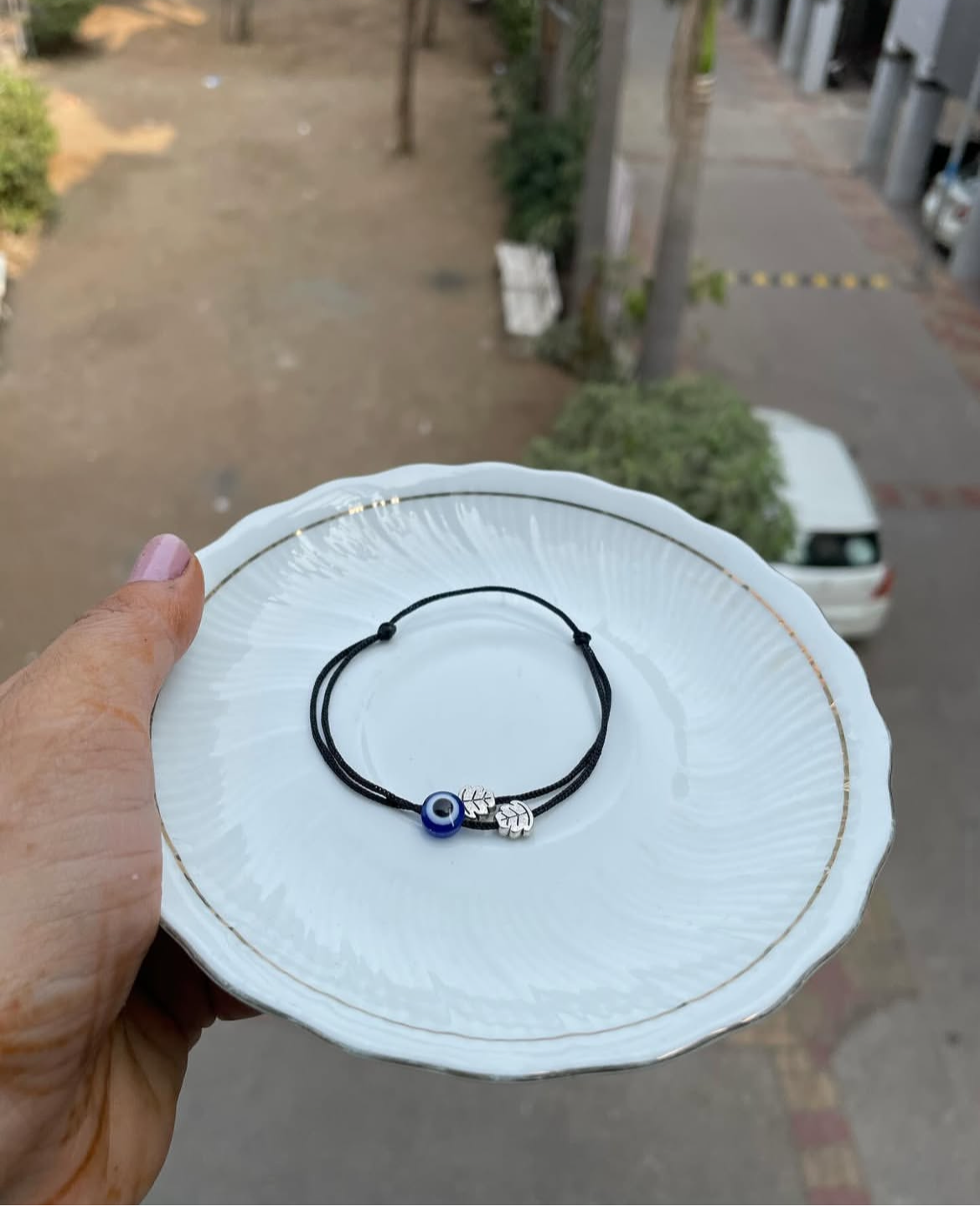 Evileye with leaf anklet