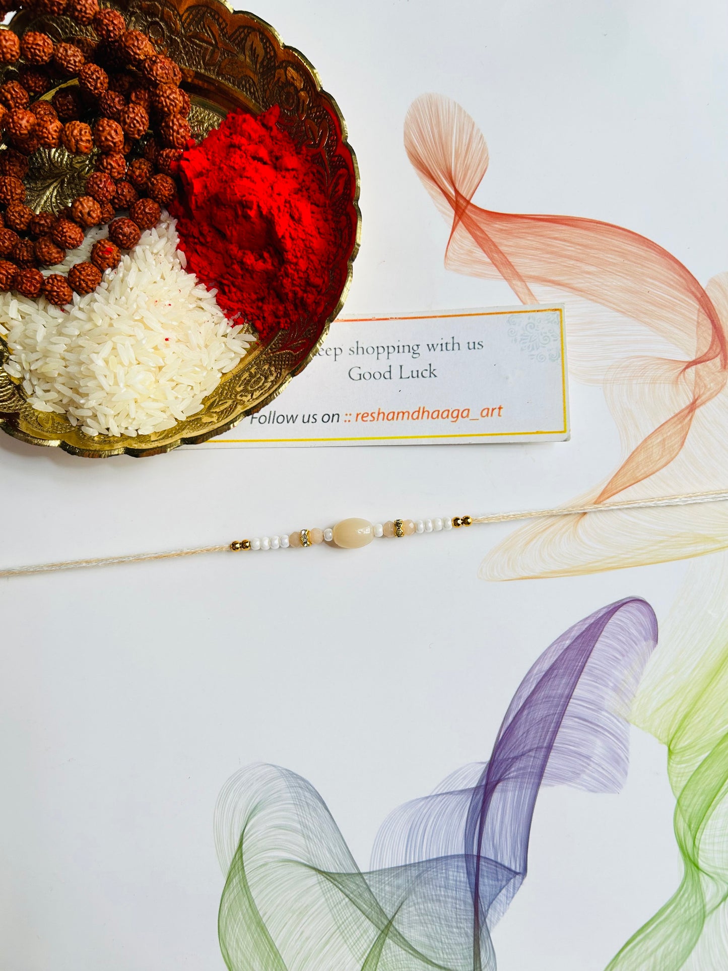 Simple beads rakhi