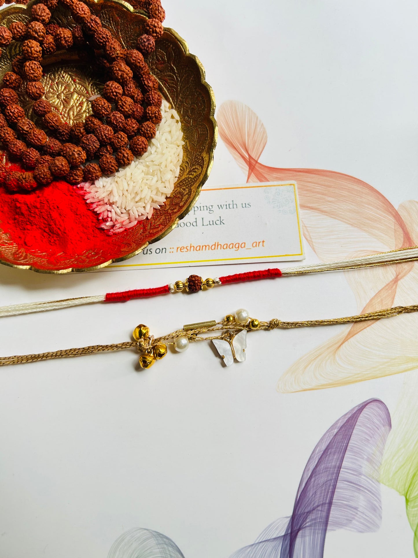 Rudraksh-Charm Couple Rakhi