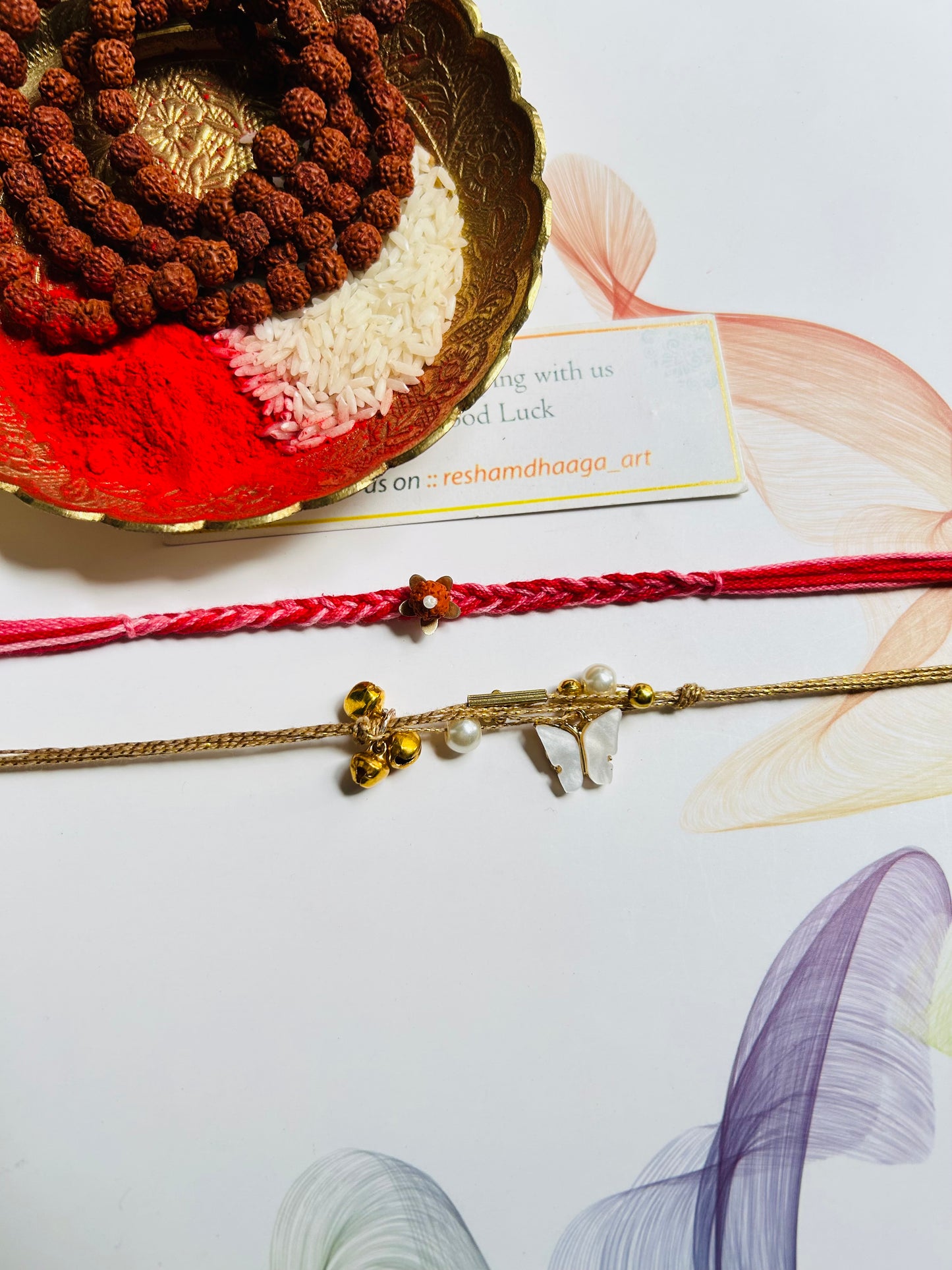 Rudraksh-Charm Couple Rakhi