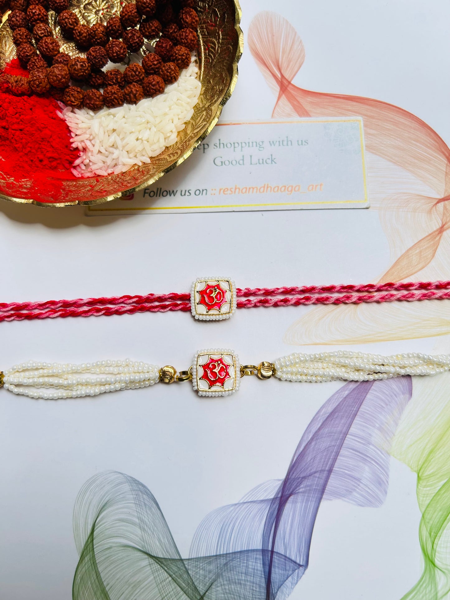 Om Kundan Couple Rakhi