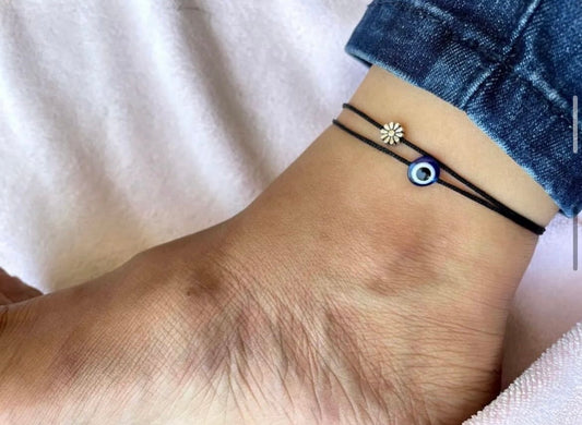 Evileye with flower Anklet