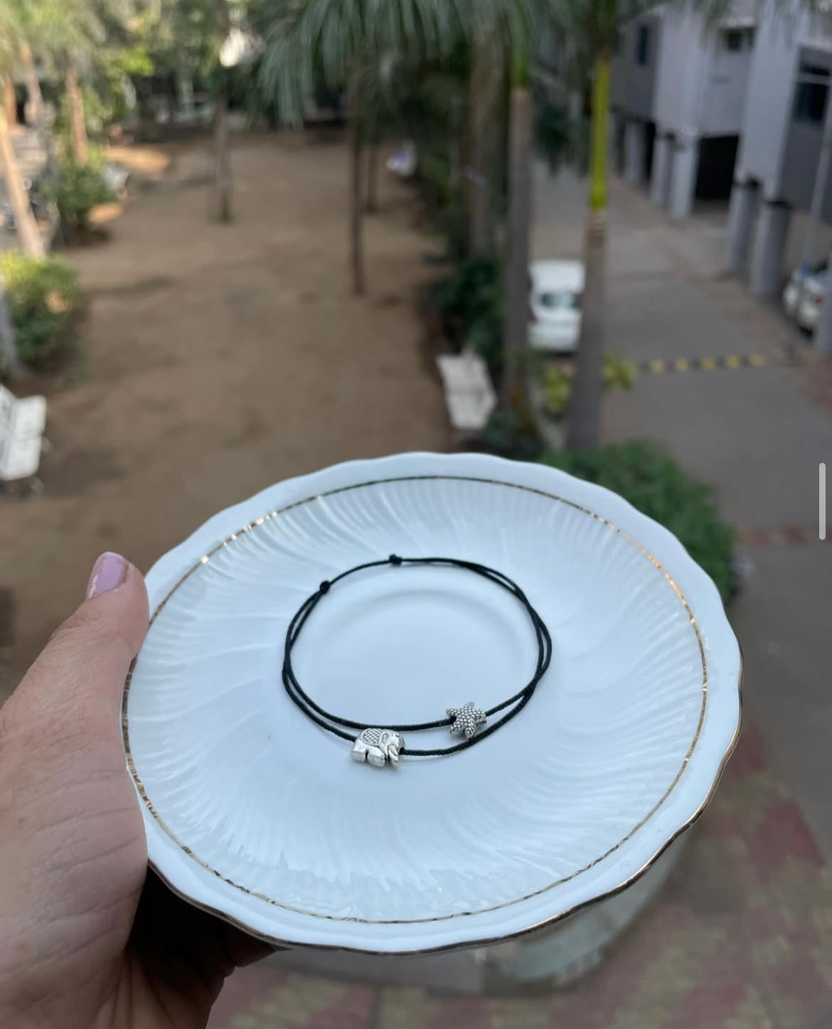 Starfish with elephant anklet