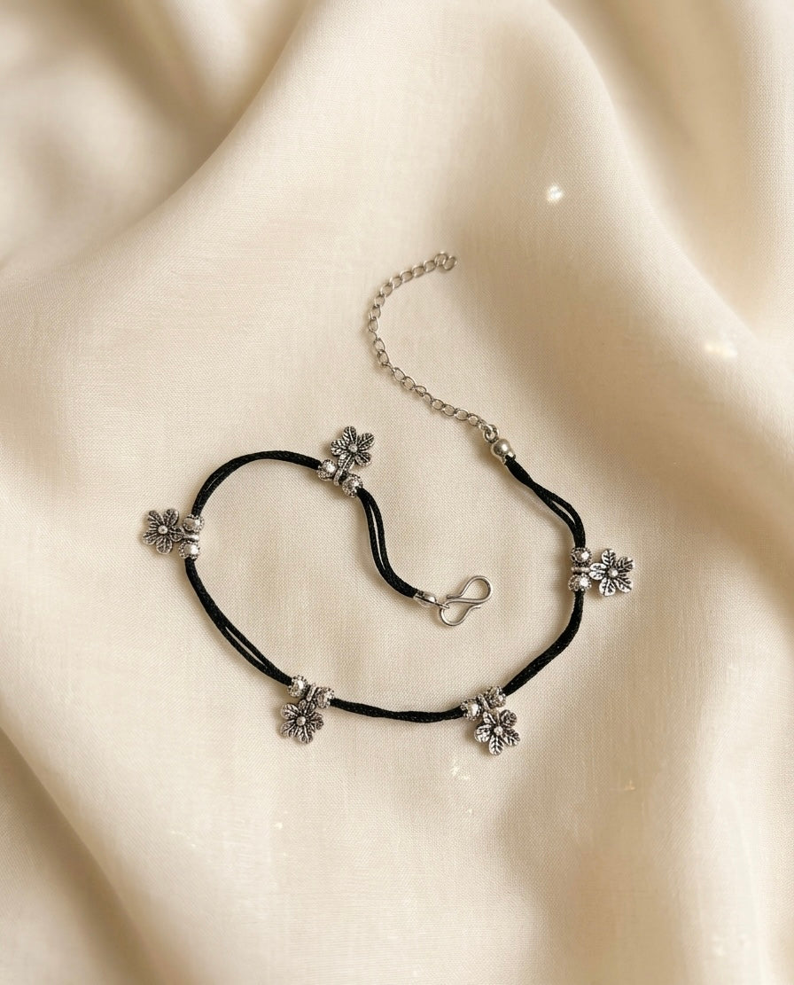 Hanging flower anklet