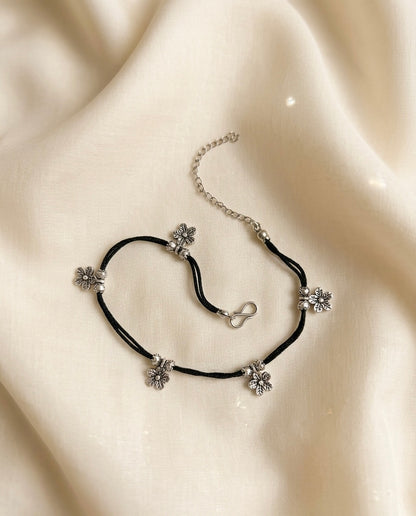Hanging flower anklet