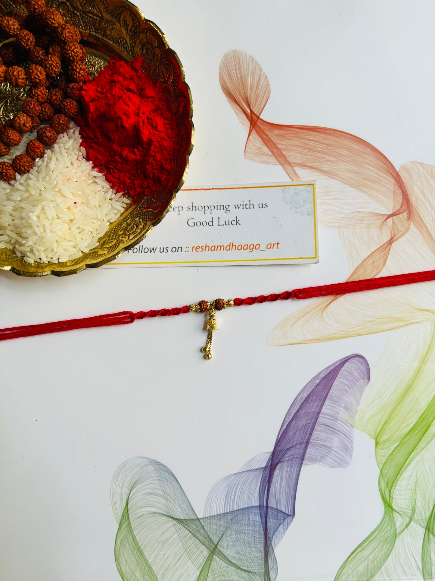 Rudraksh anti-tarnish bhabhi rakhi