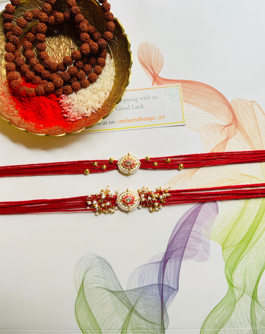 Kundan Couple Rakhi