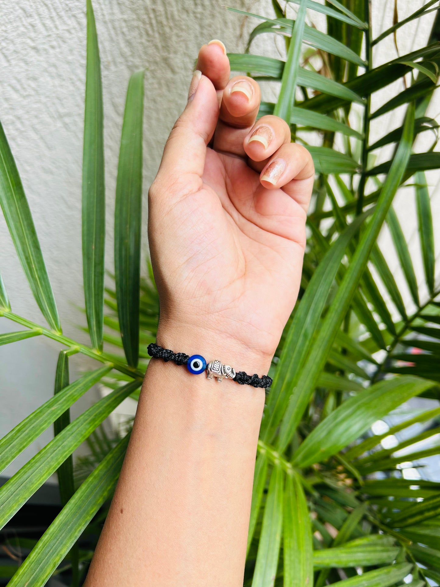 Elephant with evileye unisex bracelet