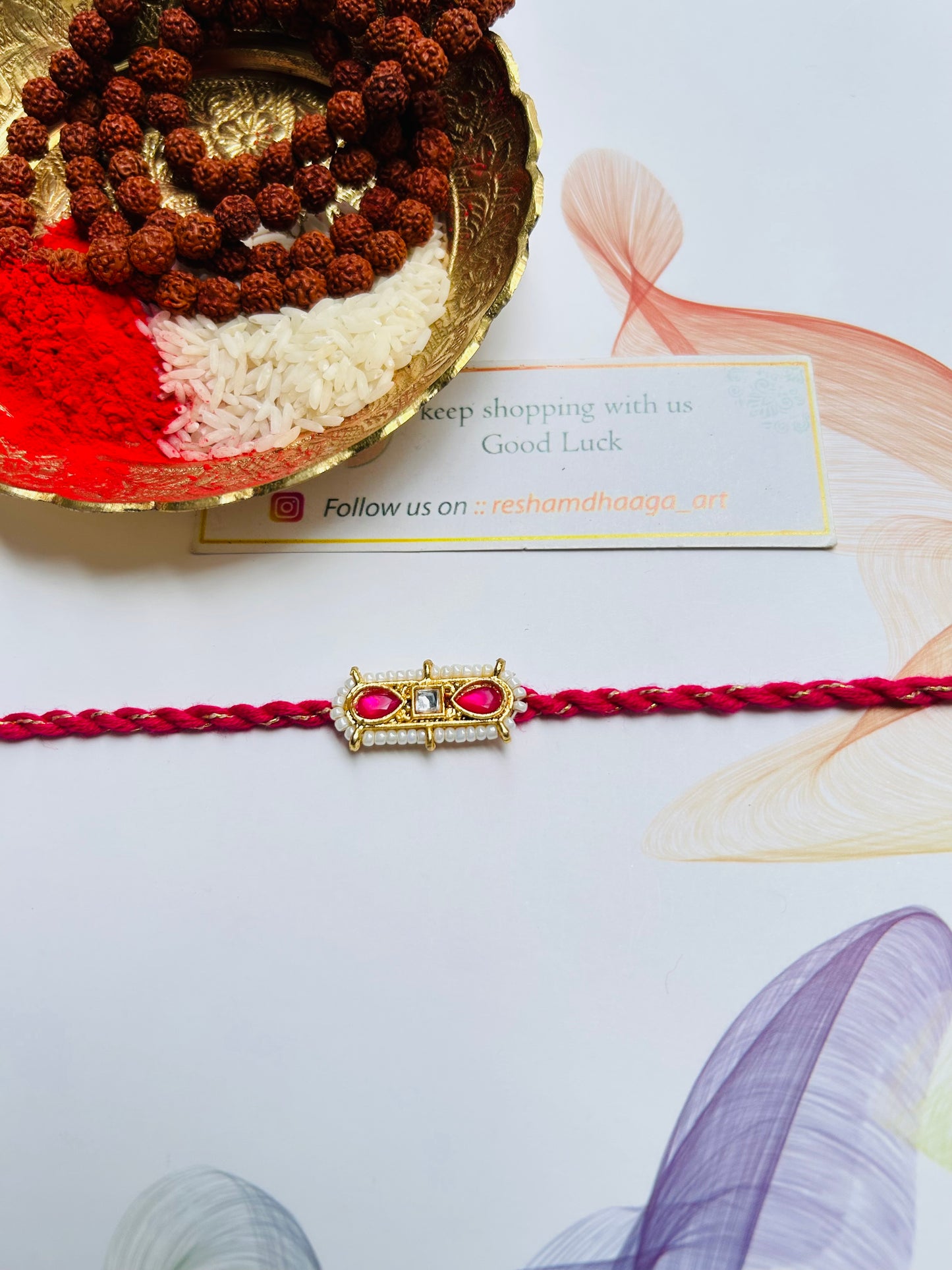 Elegant Kundan Rakhi