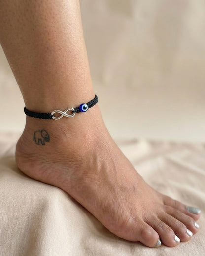 Infinity with Evil eye Anklet
