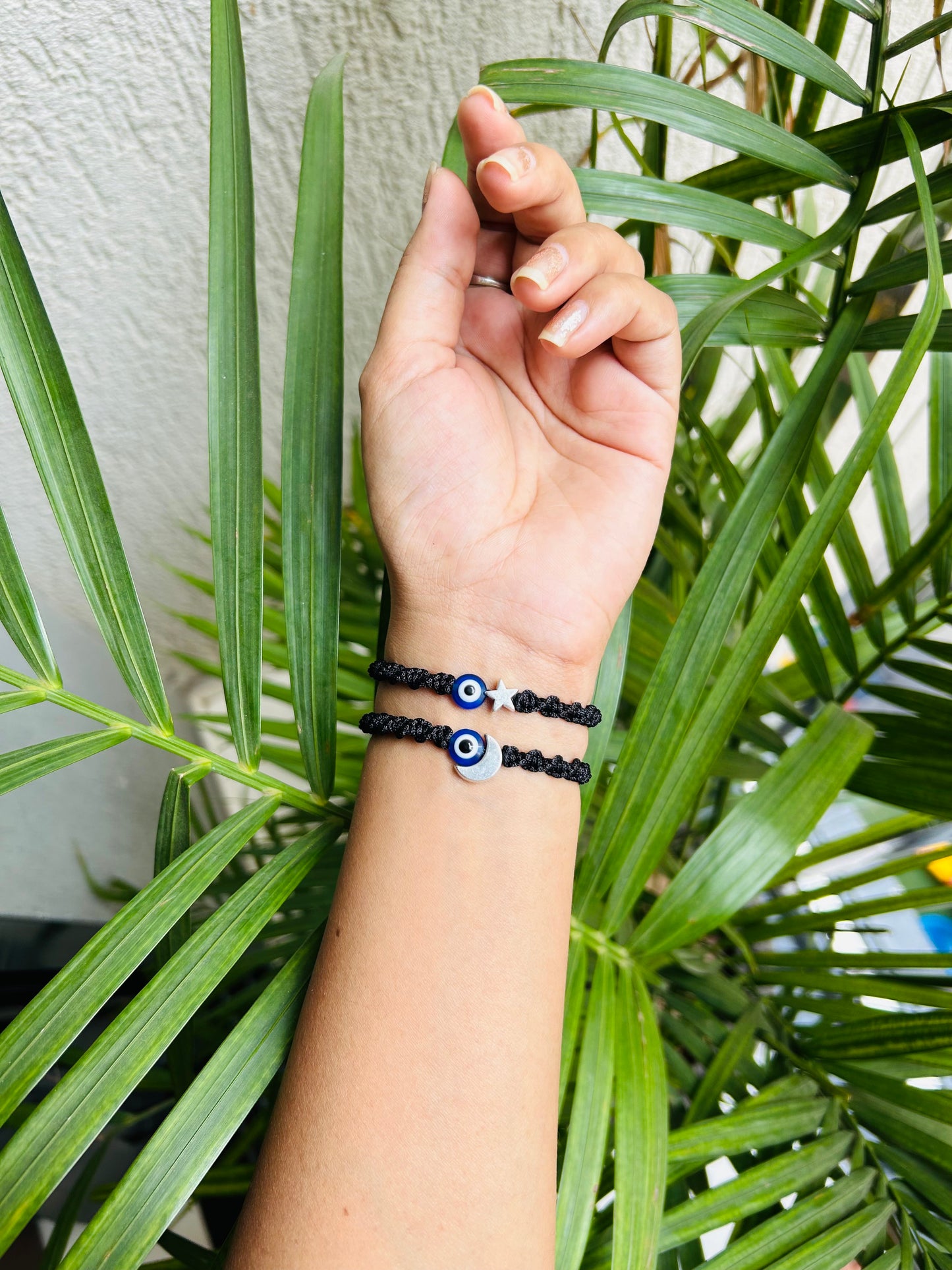 Star - Moon with evileye combo bracelet