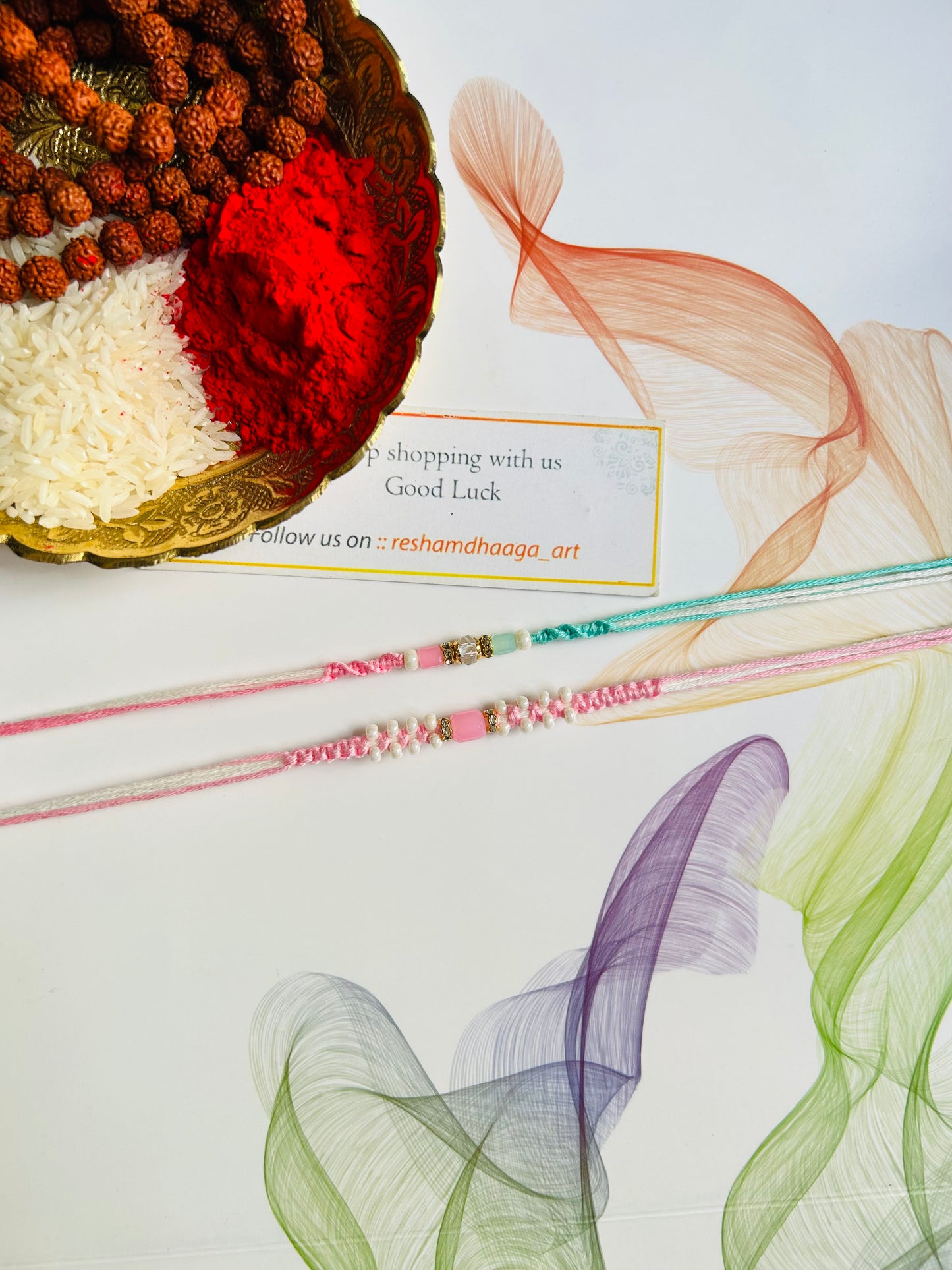 Crystal couple rakhi