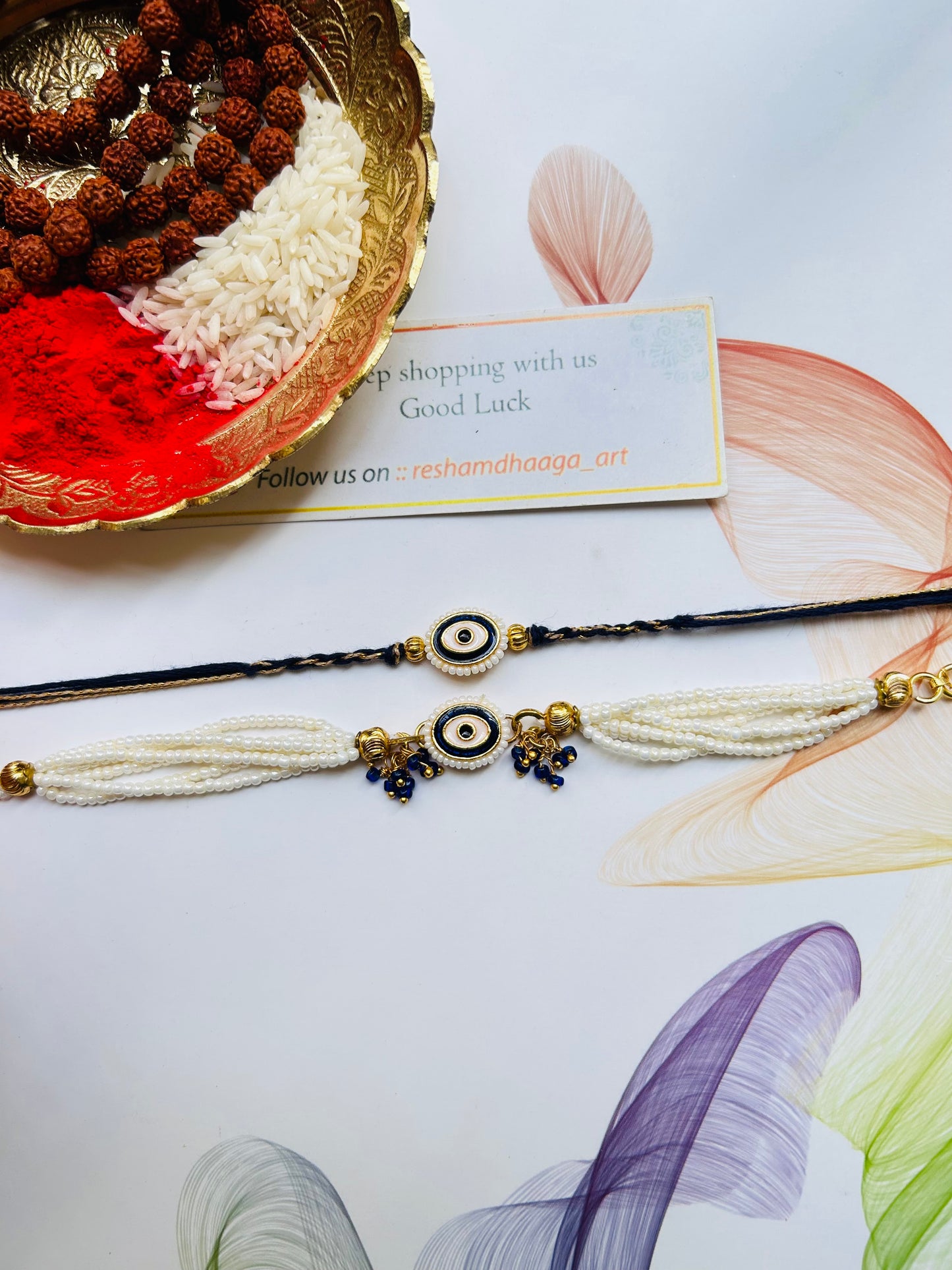 Evil-eye Kundan Rakhi