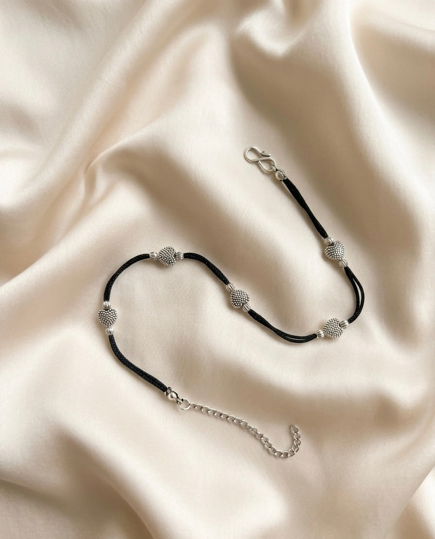 Heart with beads anklet