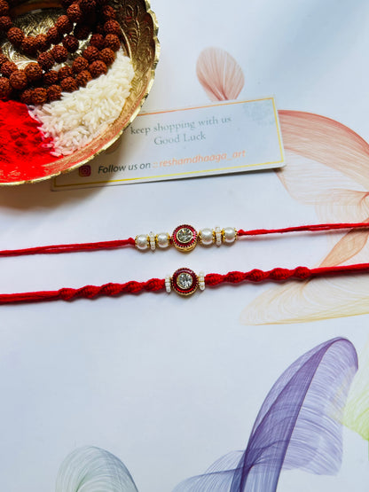 Kundan Couple Rakhi
