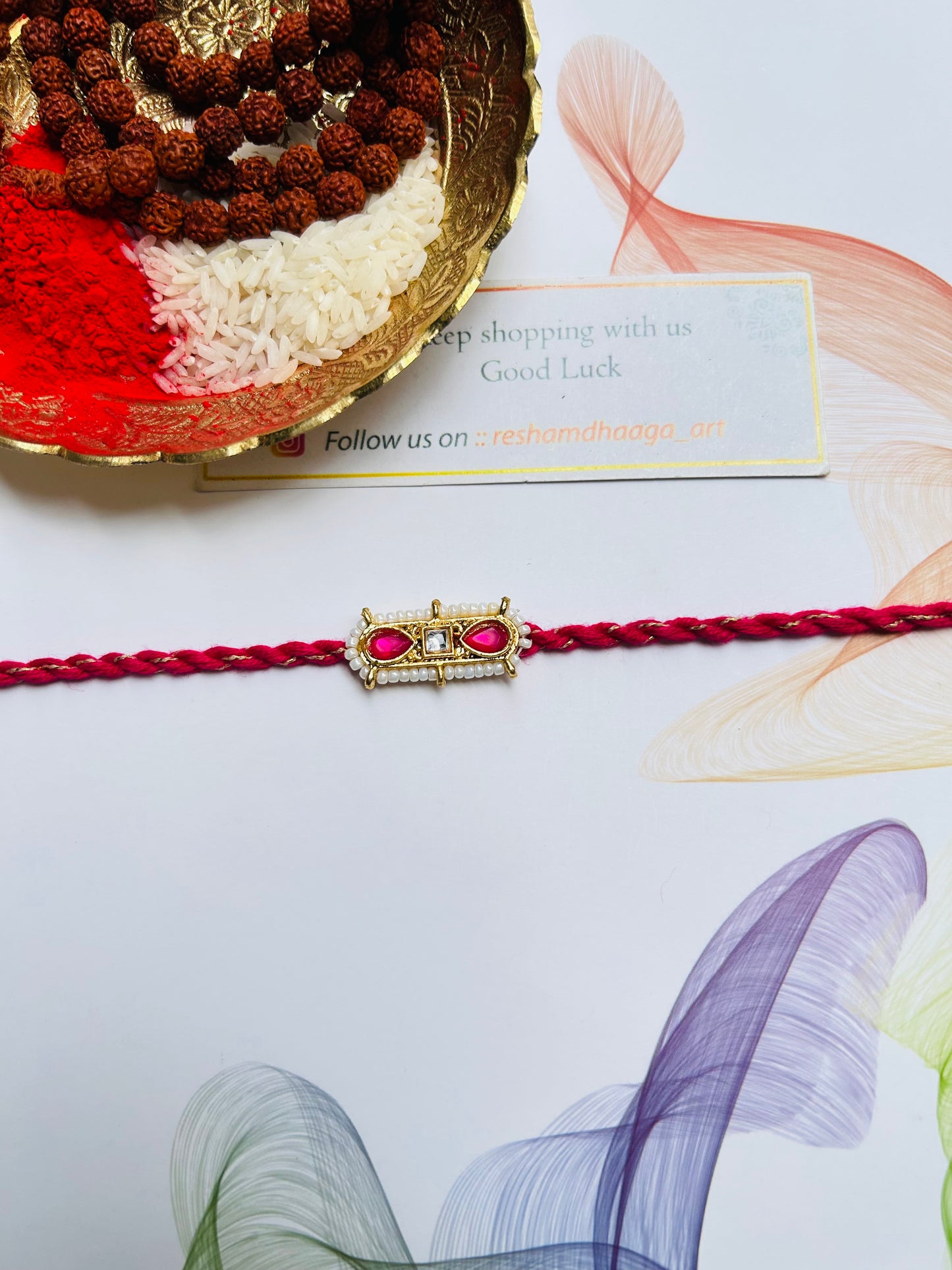 Elegant Kundan Rakhi
