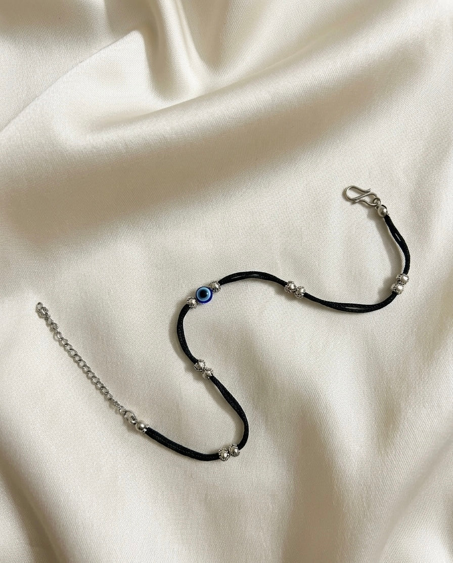 Evil-eye with heart anklet