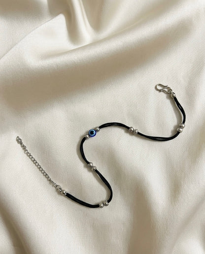 Evil-eye with heart anklet