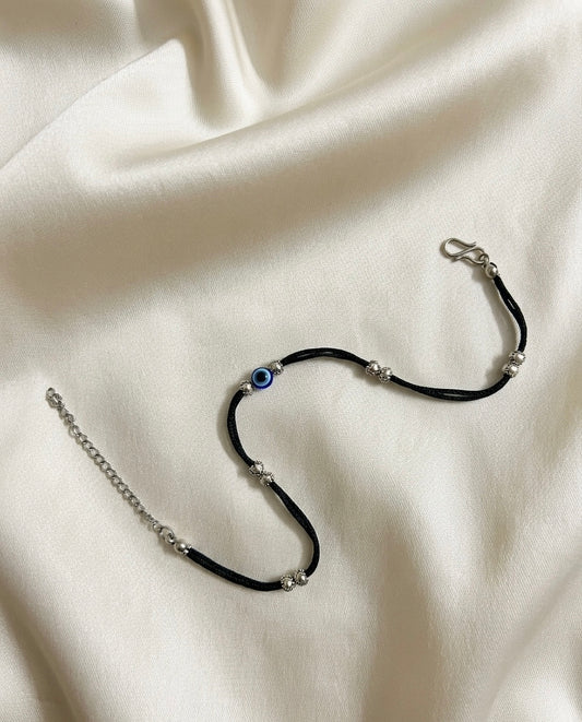 Evil-eye with heart anklet