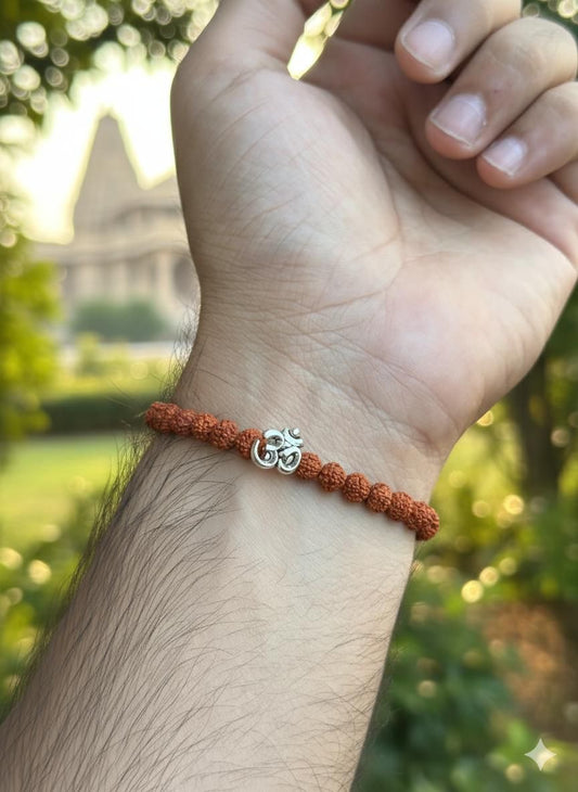 Om - Rudraksh Elastic Bracelet