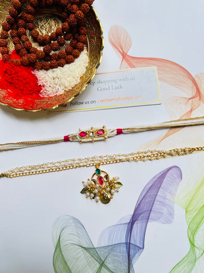 Kundan Couple Rakhi