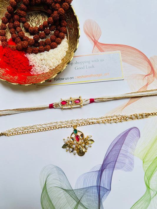 Kundan Couple Rakhi