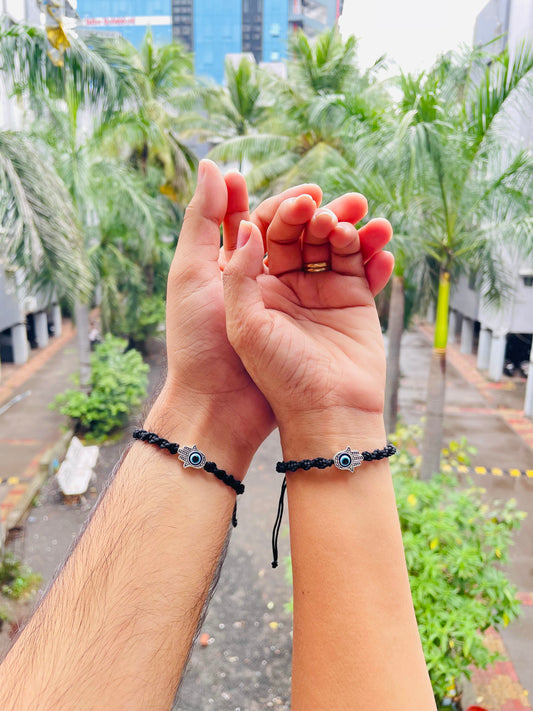 Evileye hamsa couple bracelet