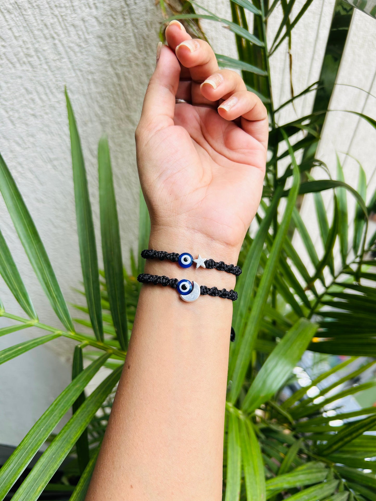 Star - Moon with evileye combo bracelet