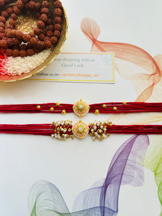 Kundan Couple Rakhi