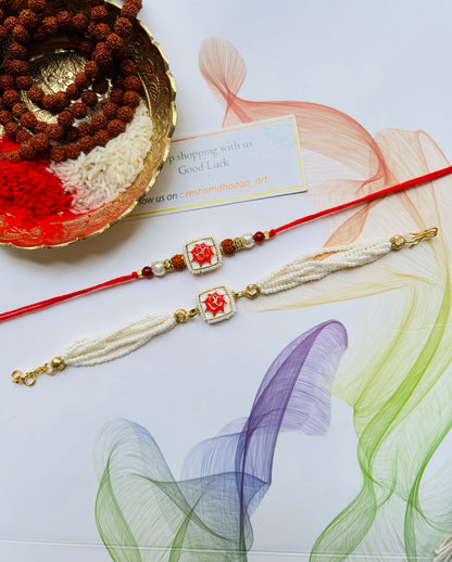 Om Kundan Couple Rakhi