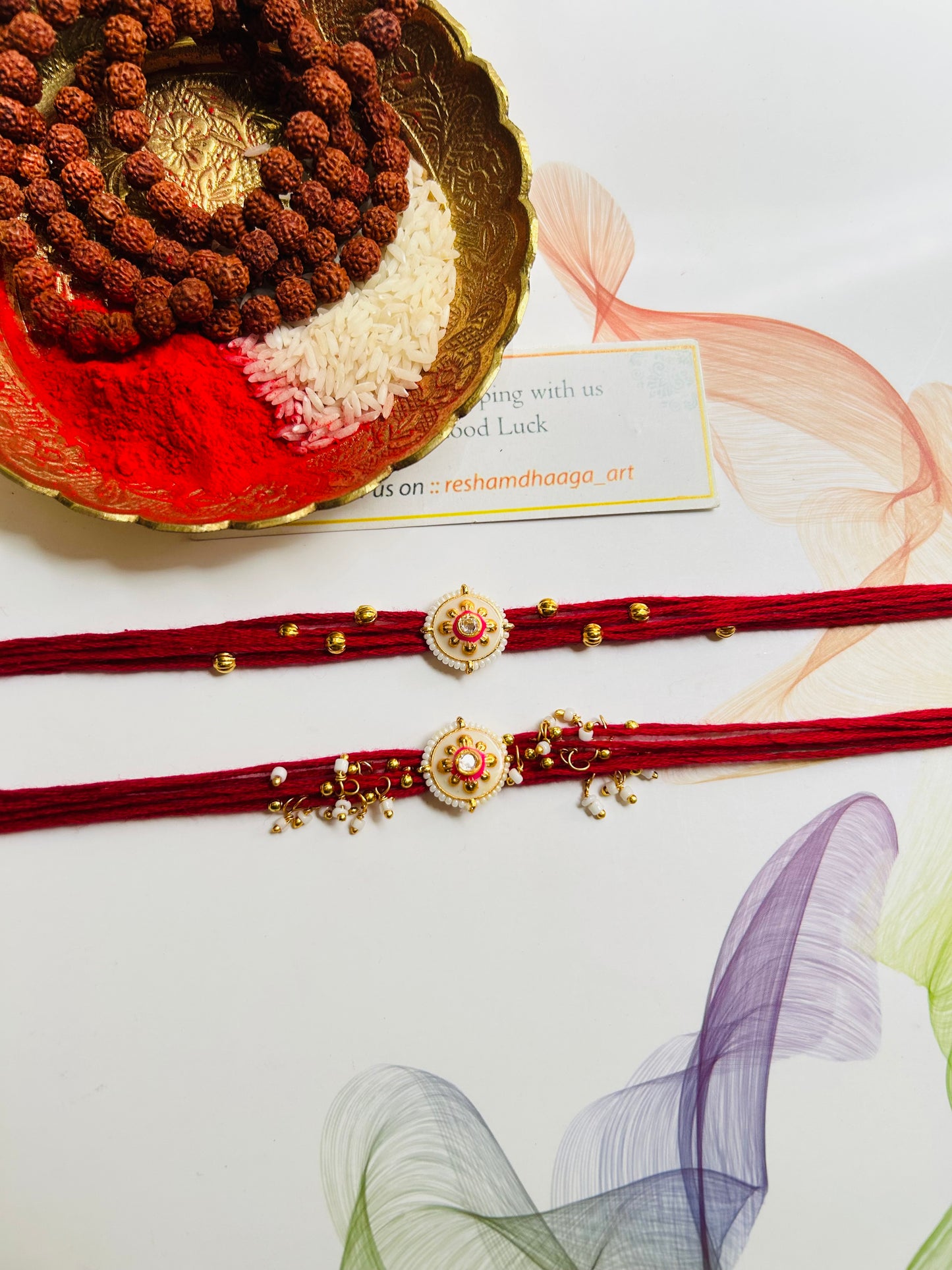 Kundan Couple Rakhi