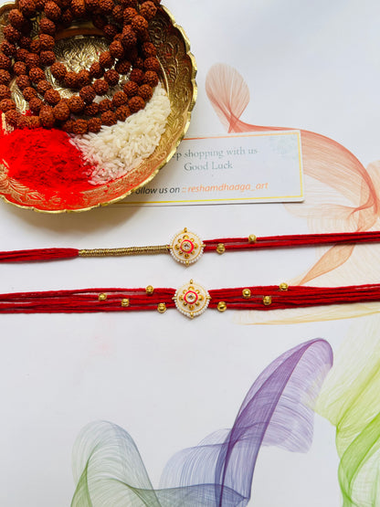 Kundan Couple Rakhi