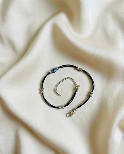 Evil-eye with heart anklet