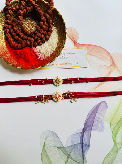 Kundan Couple Rakhi