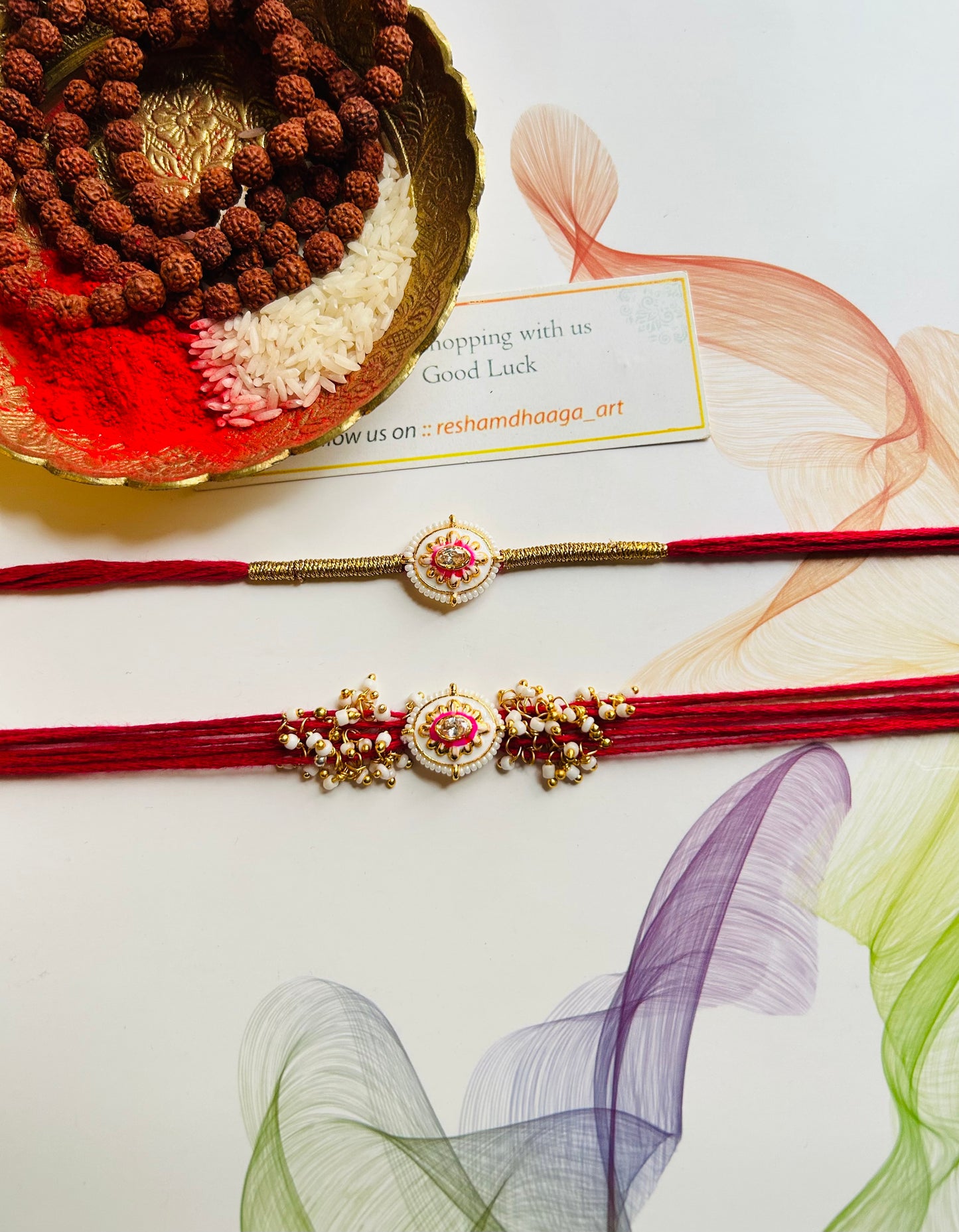 Kundan Couple Rakhi