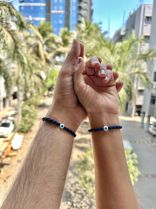 Glass evileye couple bracelet