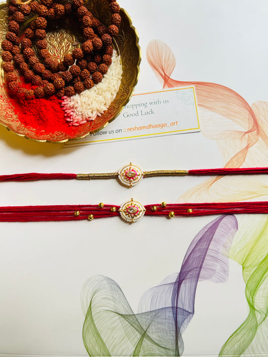 Kundan Couple Rakhi