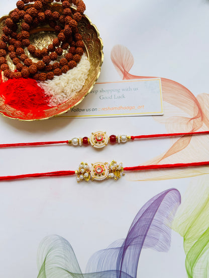 Kundan Couple Rakhi