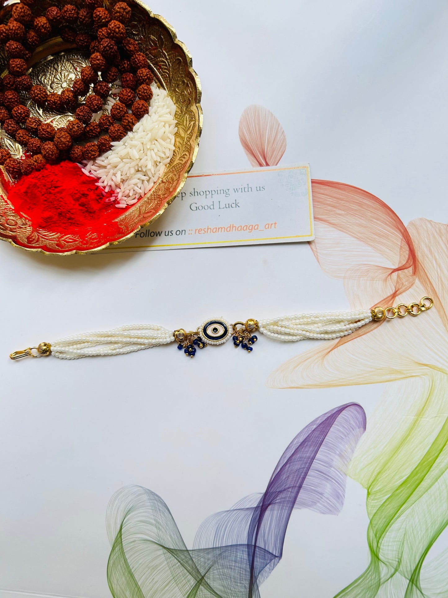 Evil-eye Kundan Rakhi