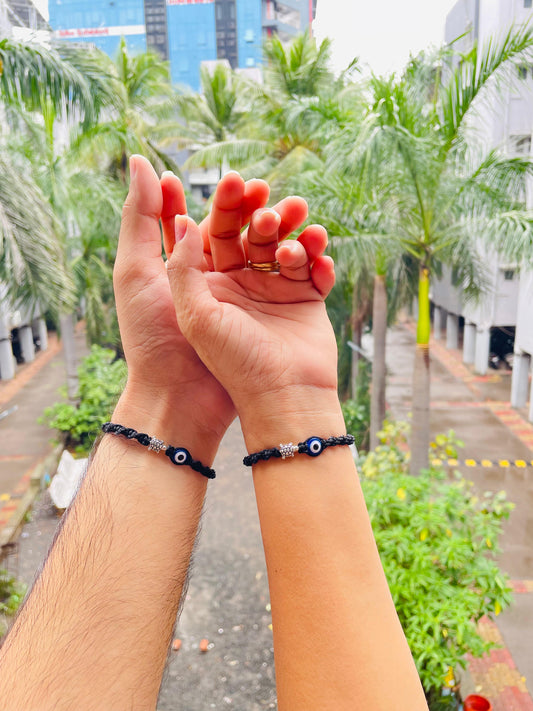 Evileye with turtle couple bracelet
