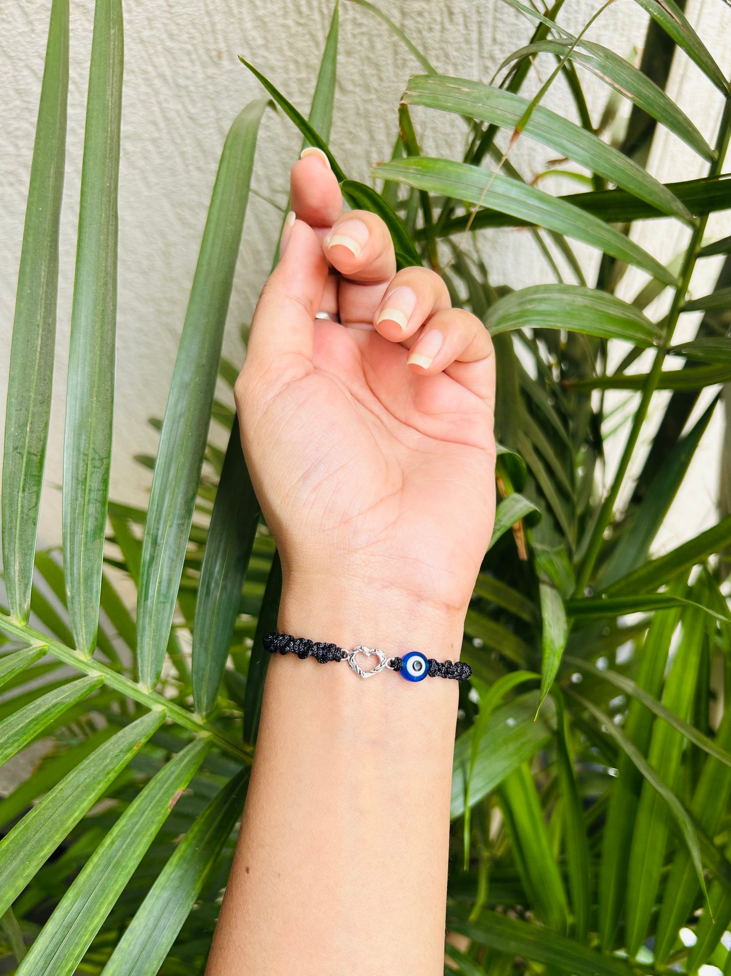 Heart with evileye unisex bracelet